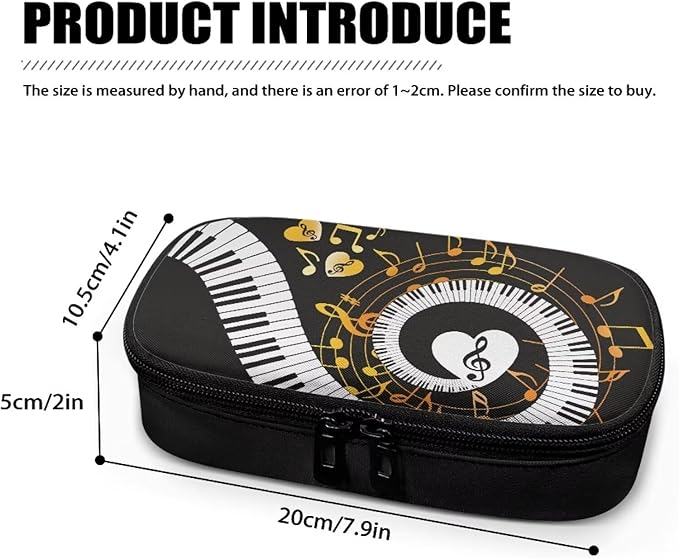 Musical Notes Heart Insulin Cooler Travel Case with Handle Portable Insulated Glucose Meter and Diabetic Supplies Carrying Bag for Daily Life and Trip Easy to Use