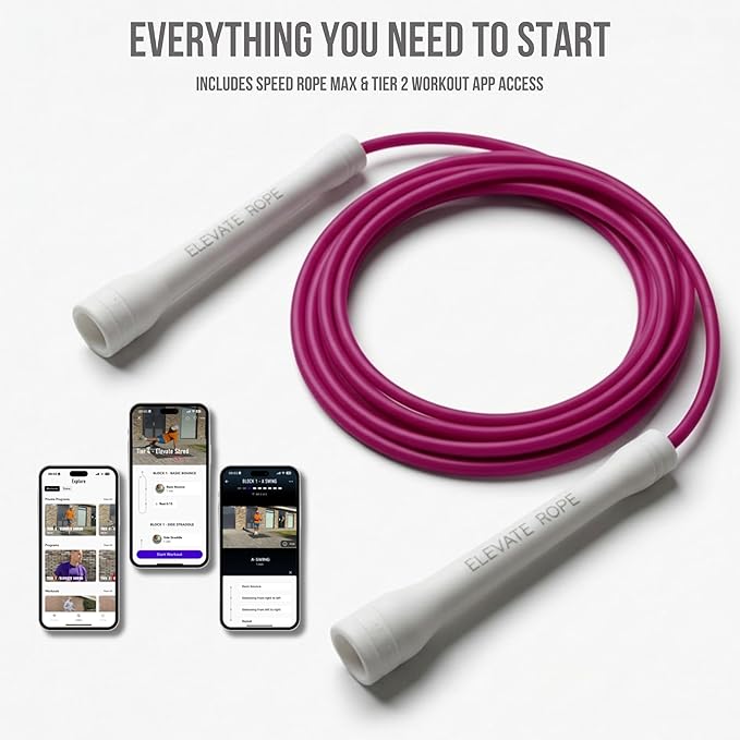 Elevate Rope Professional Beaded Jump Rope - 3m Adjustable, Quality Beads & Poly Cord - For Freestyle, Cardio & Tricks - All Levels & Indoor/Outdoor Use
