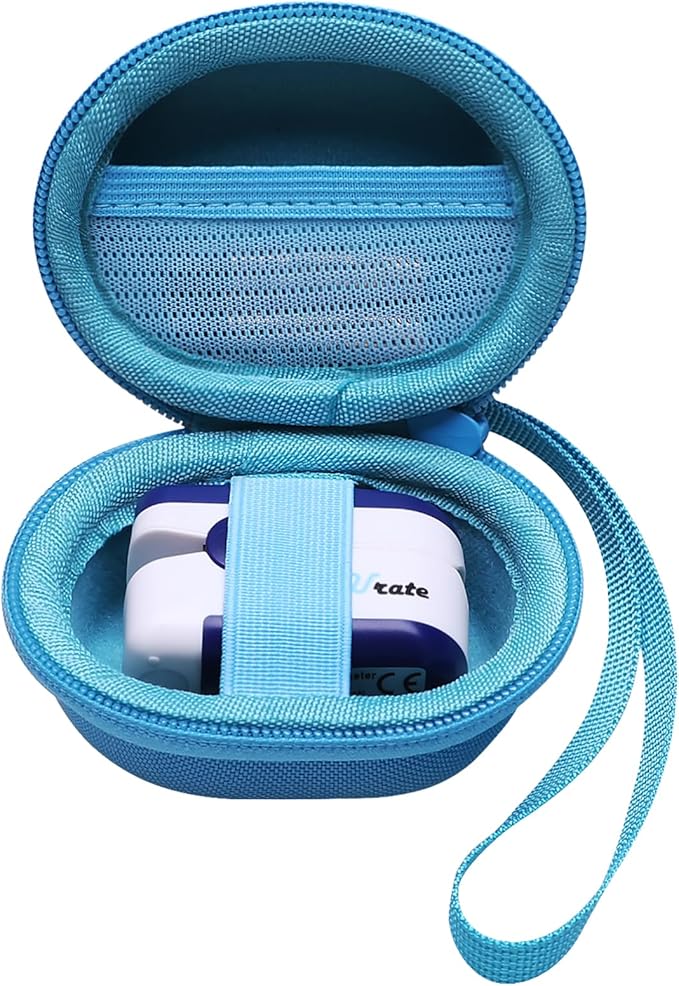 L LTGEM Peacock Blue Pulse Oximeter Case for Zacurate, Innovo, Vibeat, iHealth, Santamedical, Children Fingertip Pulse Oximeter Blood Oxygen Saturation Monitor (Case Only)