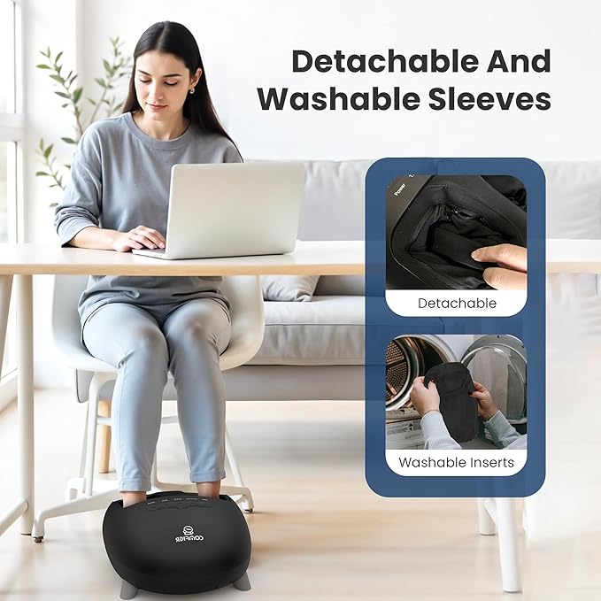 COMFIER Shiatsu Foot Massager with Heat for Plantar Fasciitis Neuropathy, Deep Kneading Vibration Feet Massager for Mom Dad Men Women-Home Office Use
