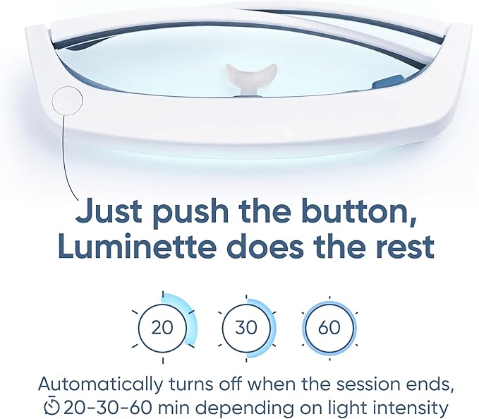 luminette 3 Light Therapy Glasses - Wearable Light Therapy Lamp - Natural Relief for Sleep Problems, Seasonal Mood Disorders & Jet lag - Portable Daylight Lamp - 300,000 Satisfied Users (Blue)