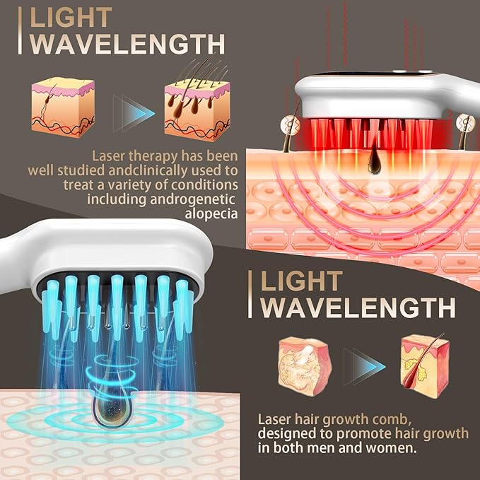 Laser Hair Growth Comb, White