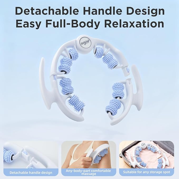 Cellulite Manual Massager for Legs & Thighs - Lymphatic Drainage Tool, Handheld Fascia Blaster for Deep Tissue, Body Sculpting Cellulite Remover(Blue)