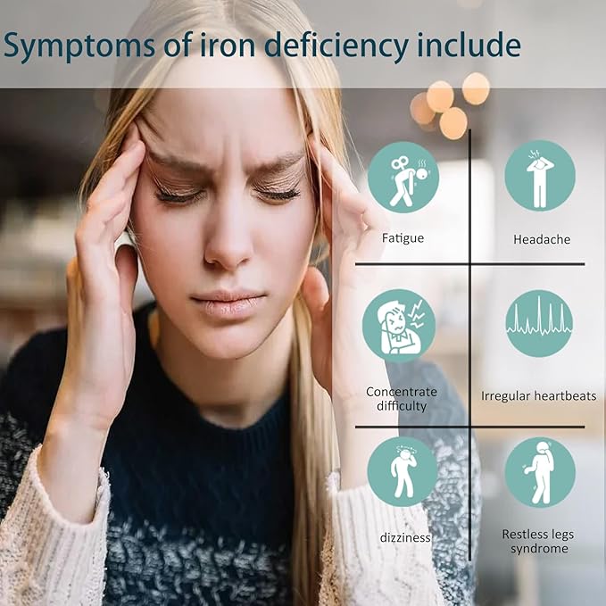 Iron Deficiency Test Kit – at-Home Iron Test Kit for Anemia，Accurate & Easy to Monitor Iron Levels, Suitable for Both Children and Adults.