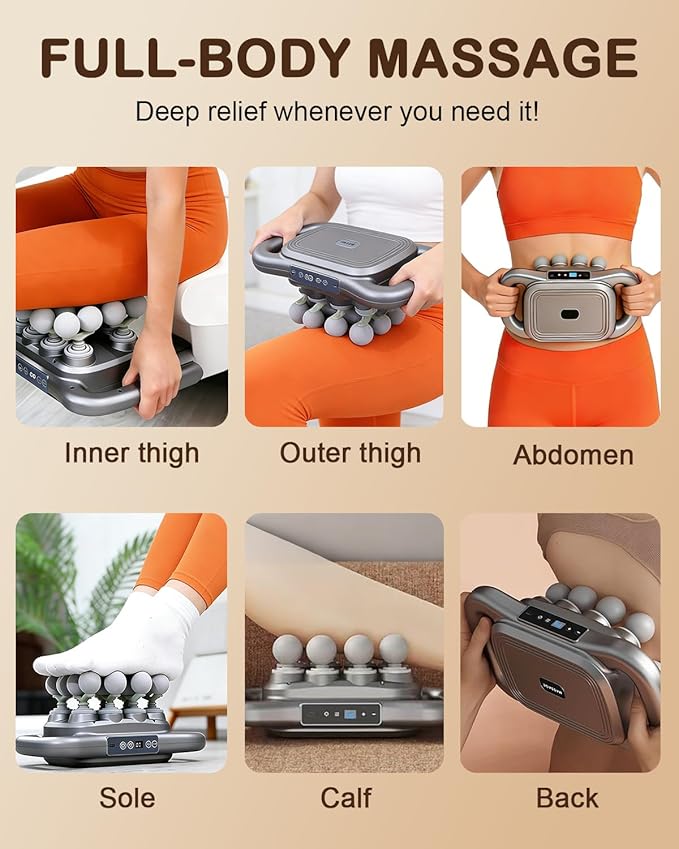16 Head Massage Gun Set - Deep Tissue Percussion Massager with 9 Modes&Levels with Red Light Therapy,for Body,Back,Shoulders,Neck,Legs,Foot,Massage Gun deep Tissue,Best Gift for Women,Men,Mom and Dad
