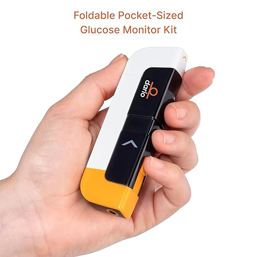 DARIO Smart Glucose Monitor Kit | USB-C Port (Compatible with Android devices only) | Test Blood Sugar Levels & Manage Diabetes, Testing Kit Includes: Glucometer with 25 Strips, 10 Sterile lancets