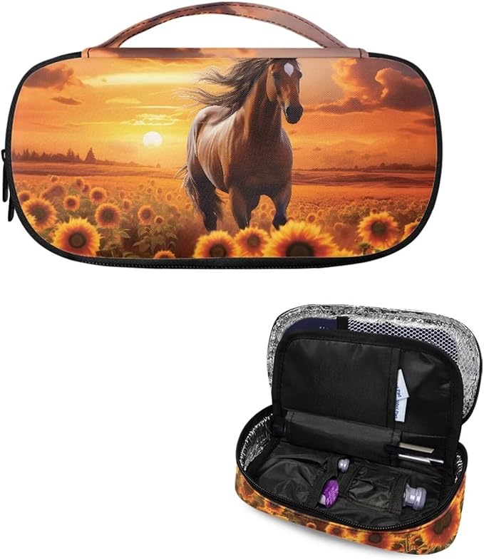 Sunflower Horse Insulin Cooler Travel Carrying Case, Portable Diabetes Cold Medication Organizer, Upgraded Chill Pill Insulation Bag for Insulin Pen Syringes Needle Kits Holder