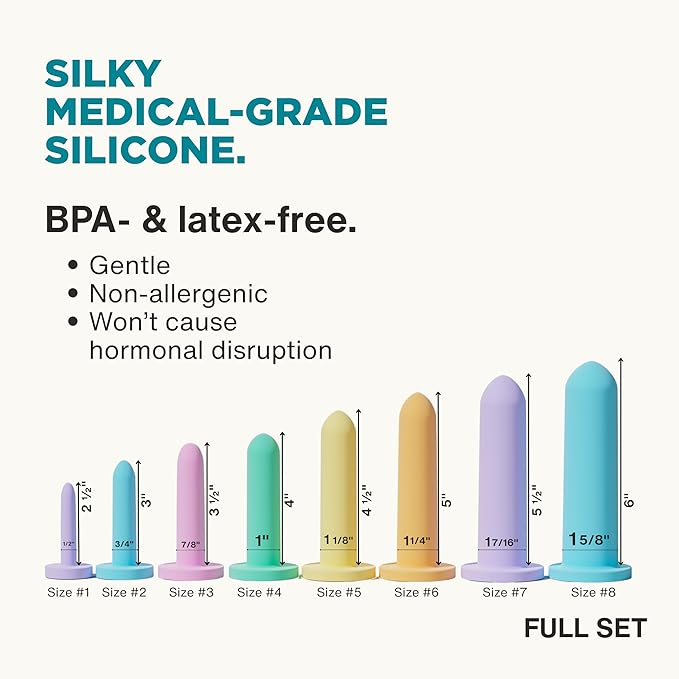 Soul Source | Silicone Wand Set Pelvic Floor Trainer | Progressive Comfort & Strength | with Travel Pouch and Handle (Full Set)
