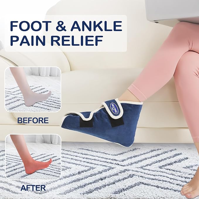 Foot Heating Pad,Heating Pad for Foot for Achilles Tendonitis,Feet Warmers with Adjustable Temperature for Pain Relief,Auto Shut Off Electric Heated Ankle Warmer for Men Women
