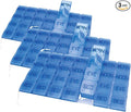 Apex Large 7 Day Weekly Pill Organizer - Weekly Pill Organizer, 4 Times a Day, Easy-Open, Organize Medication or Vitamins, See Through (Pack of 3)