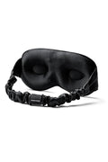 Fishers Finery 25 Momme 100% Organic Mulberry Silk 3D Sleep Mask - Contoured Blackout Eye Mask - Soft, Comfortable on Skin, Lash Extension Friendly - New and Improved Style (Black)