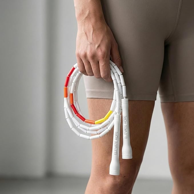 Elevate Rope Professional Beaded Jump Rope - 3m Adjustable, Quality Beads & Poly Cord - For Freestyle, Cardio & Tricks - All Levels & Indoor/Outdoor Use