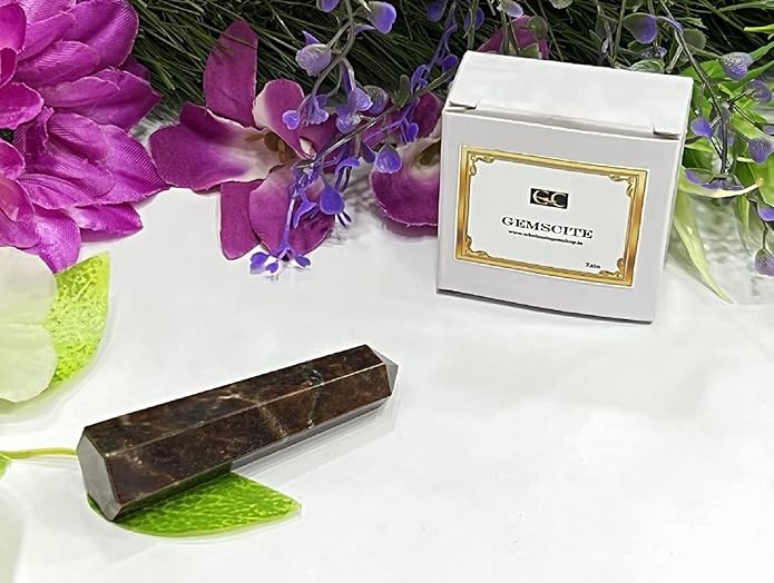 WholesaleGemShop 3 Inch Gemstones Obelisk Tower Jumbo Facet Aura Rock Crystal Natural Polished Earth Wand Spirit