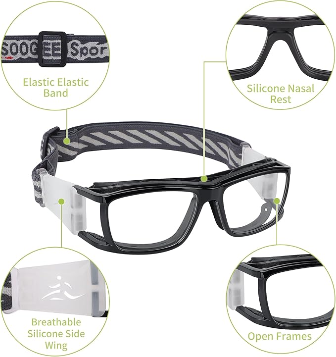 Sport Glasses for Men Women Basketball Football Sport Goggles Anti Fog Shock Collision Wearable Glasses