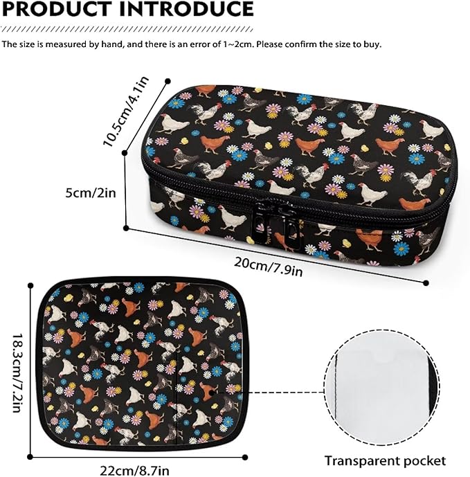 Floral Rooster Insulin Cooler Travel Case Diabetic Medication Insulated Cool Organizer for Insulin Pen and Other Diabetic Supplies, for The Daily Life and Trip