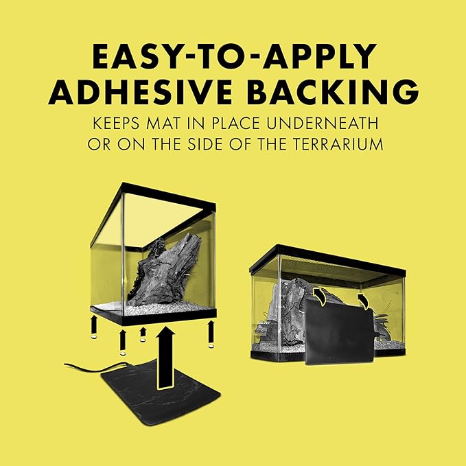 Zilla Heat Mat, Terrarium Heater for Reptiles, Snakes (Ball Pythons, Corn Snakes), Leopard Geckos, Tortoises, Amphibians and Arachnids, Small, Fits 10-20 Gallon, 8 Watt