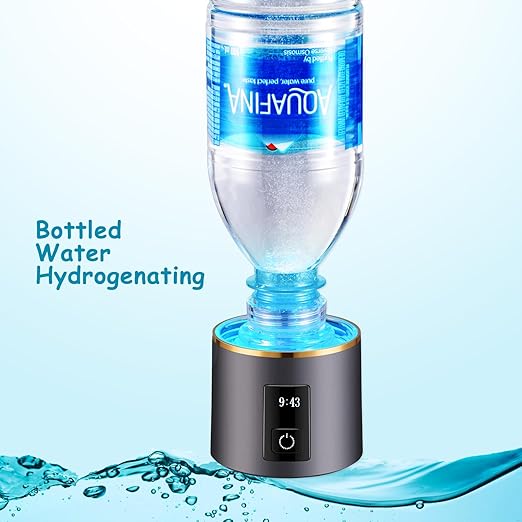 Hydrogen Water Bottle Generator Inhaler with Nasal Tube, Ultra-High ppb 5000-7000, Premium Metal Body BPA-Free Long Battery Life
