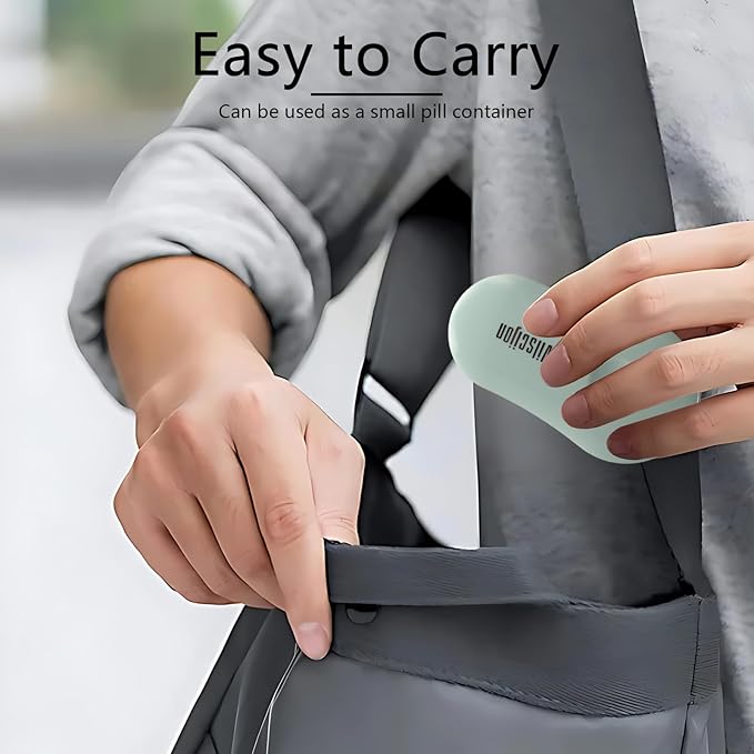 Pill Cutter Splitter for Small and Tiny Pills Green Pill Splitter for Small Pills Easy to Open with Safety Blade Guard, Suitable for Travel, Business Trip(1.96 * 3.54 * 1.02in)