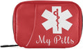 Pill Organizer Medical Sign Pill Box 7 Day Pill Case Bag Travel Pill Organizer Bag with Zipper Portable Weekly Case Compact Size for Vitamin Supplement Holder