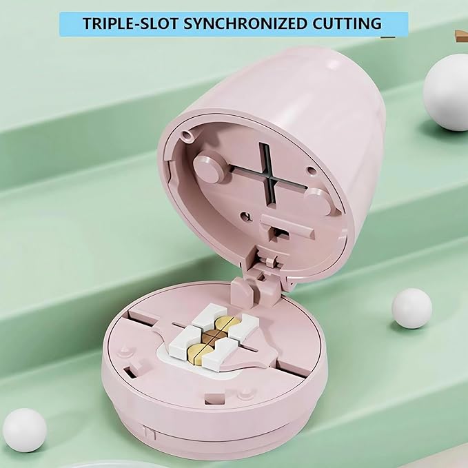 Pill Cutter 1/4,Pill Crusher,Splitter for Smalla Pills,Pill Organizer, Suitable for Carrying On The Go (Pink)