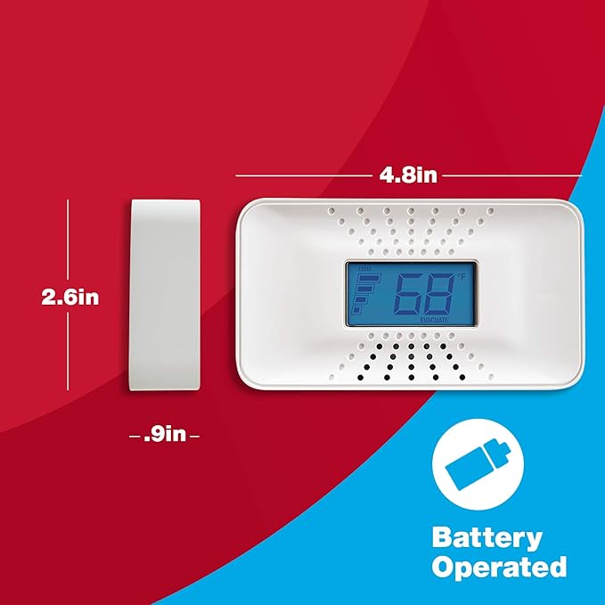First Alert CO710 Carbon Monoxide Detector with 10-Year Battery and Digital Temperature Display , White