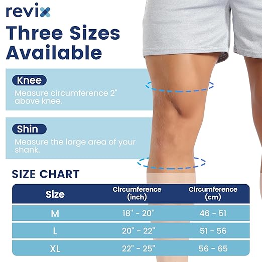 REVIX 3D Knee Ice Pack Wrap, Flexible Ice Compression Knee Sleeve with Innovative Dual-layer Gel, Reusable ice sleeve for knee, Cold Therapy for Knee, Elbow & Calf (XL)
