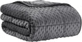 CuteKing Weighted Blanket - Weighted Blanket with Premium Glass Beads - Heavy Blanket Crystal Velvet for Comfort Sleep - Thick Blanket All Season (15lbs, 48"x72", Grey Bubble)