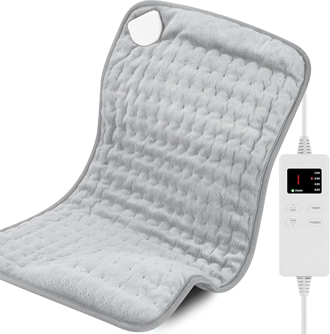 Heating Pad for Back Pain, Heating Pads for Cramps with 6 Heat Settings, Heat Pad for Arms and Knee, Menstrual Cramp Relief, Timer Auto Shut Off