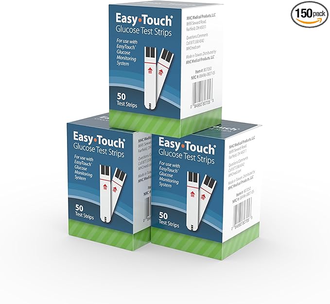 EasyTouch Glucose Test Strips, 150 Ct