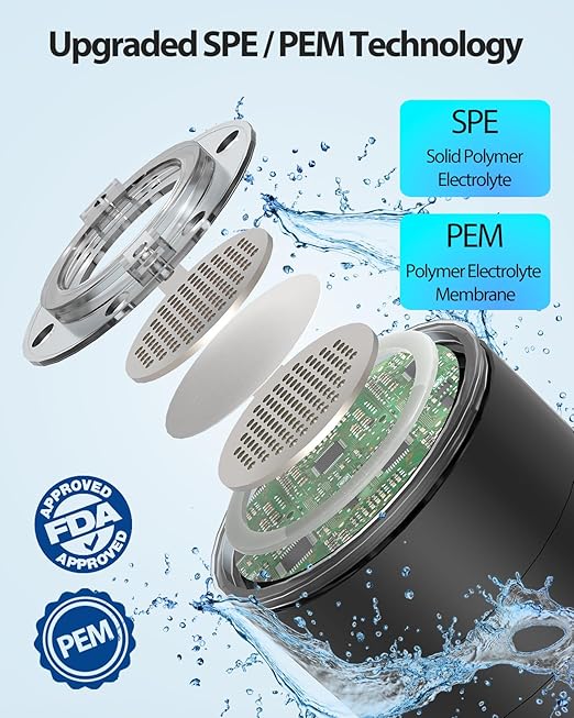 Hydrogen Water Bottle 3300+ PPB, 460ML/16.23OZ Rapid Hydrogen Water Generator - SPE/PEM Tech, Portable Rechargeable 1200 mAh Hydro Water Machine, for Home Office Travel Fitness Drinking