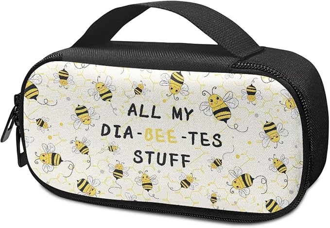Rnyleeg Diabetic Bags for Supplies for Women Men Insulin Travel Case with Handle Small Size Insulin Bag for Diabetics Glucose Meter Case