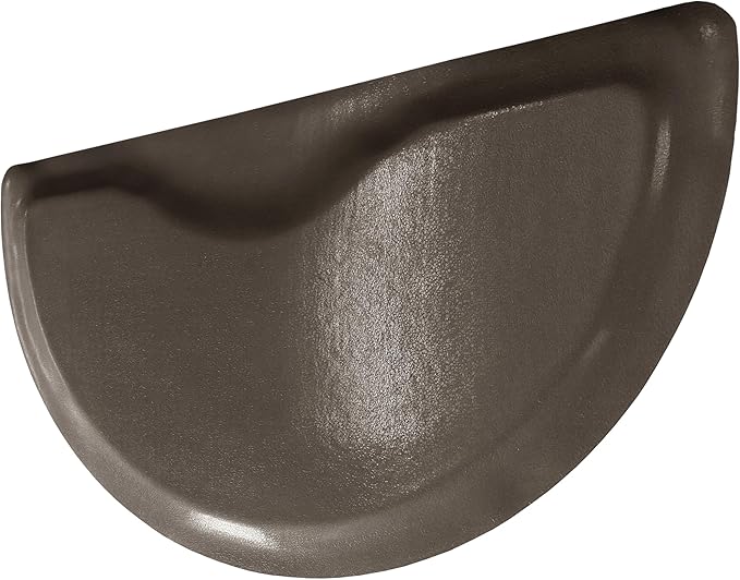 Rhino Mats, Rhino Hide Salon Mat, Non-Slip Standing Cushioned Comfort Anti-Fatigue Mat for Salon, Barbershop, or Spa (Brown Semi-Circle, 3' x 5' x 1/2")