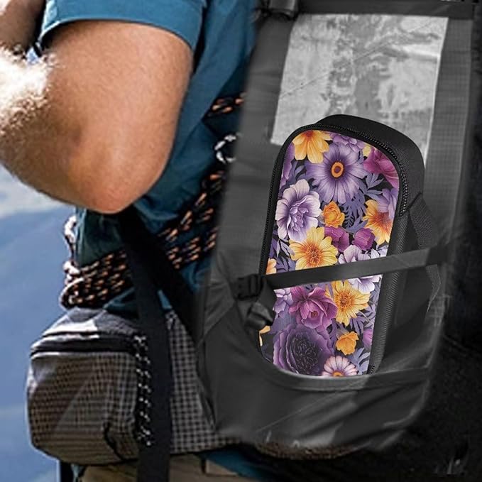 Bright Floral Insulin Cooler Diabetic Travel Case, Travel Medicine Bag with Handle, Portable Diabetic Kits Storage Bag for Glucose Meter Insulin Pens and Accessories