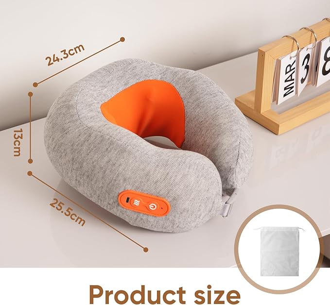 Howdy Shiatsu Neck Massager with Heating [2026 Upgraded], Heated Neck Pillow Cordless for Pain Relief Deep Tissue Kneading, Valentine's Day for Her/Him Gift, 2-in-1 Portable for Airplane Travel