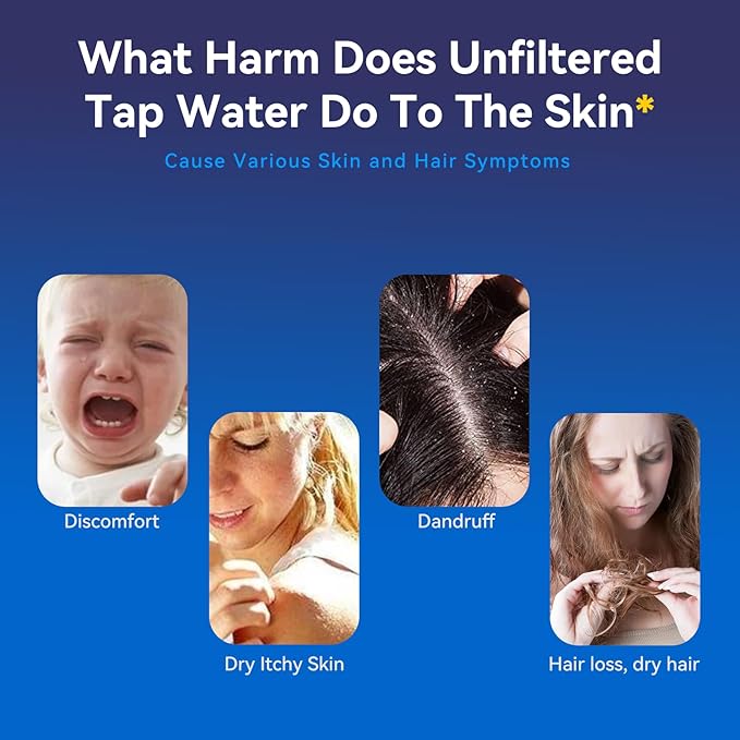 ALTHY Vitamin C Revitalizing Shower Head Water Filter - Reduces Chlorine, Heavy Metal & Softens Hard Water- Prevent Dry Itchy Skin, Hair Loss, Dandruff (Includes 4 Filters)
