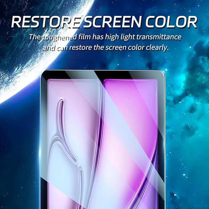 ZenRich [2 Packs] Anti Blue Light Screen Protector for iPad Air 11 inch (M4 2026/ M3 2025/ M2 2024) – 9H Hardness Tempered Glass, HD Clarity, Eye Protection, Scratch Resistant, Bubble-free