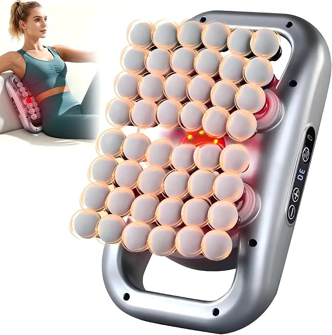 48-Head Massage Gun Set, Deep Tissue Percussion Massager with 9 Modes & 9 Intensity Levels, Quiet Muscle Massage Gun for Back, Shoulders, Legs, Foot, and Body Muscle Pain Relief