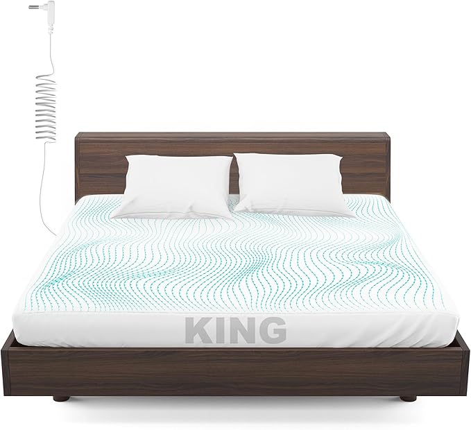 Grounding Fitted Sheets - King Size (76" x 80" x 13") Conductive Sheets Cover for Bed 95% Organic Cotton + 5% Silver Fiber-XL Bedsheets - with Cord for Earthing Connected (White, King)