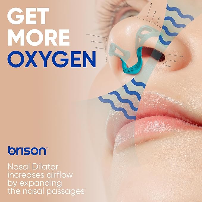 Brison Nasal Dilators for Breathing and Sleeping - 2 Pack Anti Snoring Nose Vents Opener for Better Breathing Sleeping and Activity Improves Airflow - 2pcs Soft-Hard