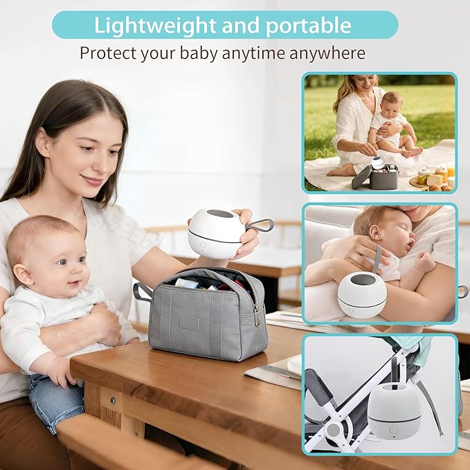 Portable Pacifier Sanitizer, UV Light Sanitizer Case for Pacifier, Type-C Rechargeable Mini Box, 99.9% Cleaned in 3 Minutes
