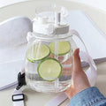 Clear Water Bottles with Straw 45oz Large Water Jug for Schools/Adults Aesthetic Girls Water Bottles for Gym/Sport/Motivational White Reusable Water Bottle