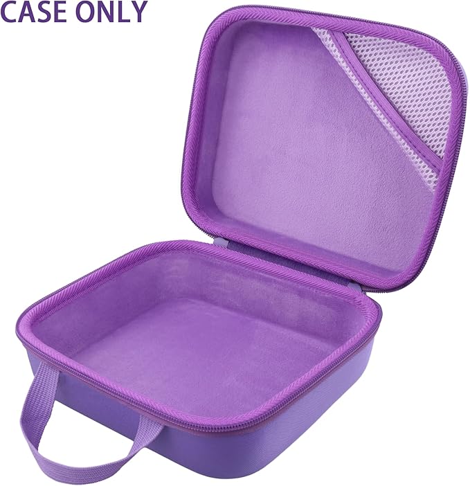 co2CREA Hard Case for OMRON Silver Upper Arm Blood Pressure Monitor BP5255, Mesh Pocket for Other Small Accessories, Purple