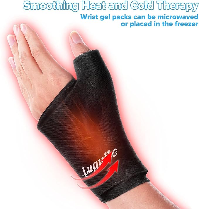 Wearable Thumb Wrist Ice Pack-Hot Cold Compress Hand Finger Ice Pack,Reusable for Injuries,Carpal Tunnel,Arthritis,Tendonitis,De Quervain's Tenosynovitis, Swelling & Bruises L