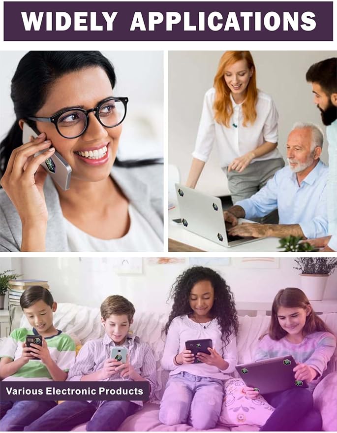 Stickers for Cell Phones//Tablets/Laptops/All Devices，Suitable for Anyone, Black(6 Pcs)