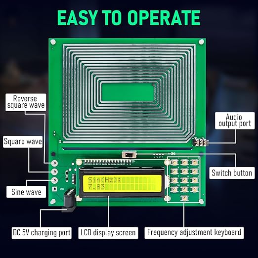 Frequency Generator for Healing, Schumann Wave Resonance Generator, Frequency Healing Devices, Adjustable Sine Wave Resonance Generator, Ultra-Low Frequency Pulse Generator
