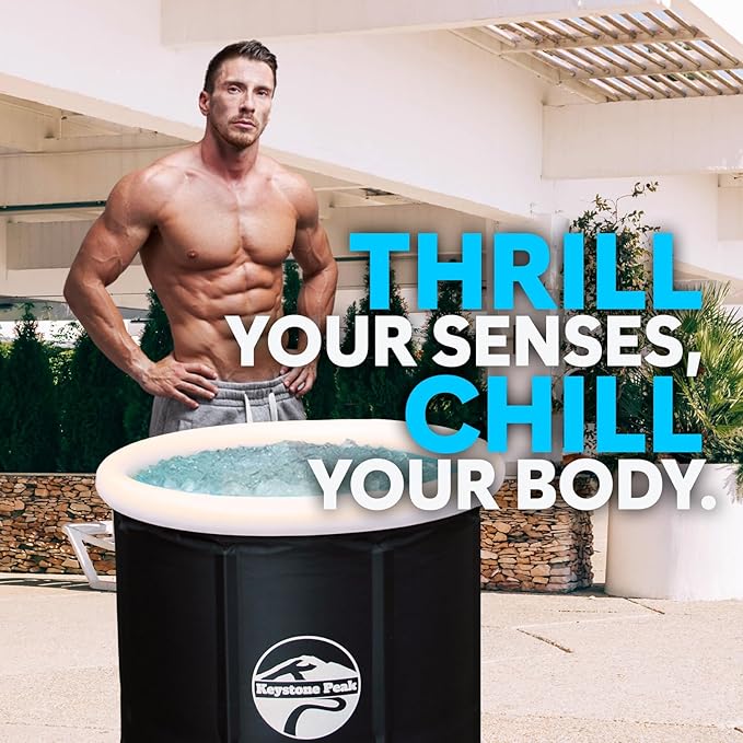 Cold Plunge Tub – Portable Ice Bath Tub for Athletes & Adults – Inflatable Bathtub for Cold Water Therapy, Sports Recovery & Wellness – Outdoor & Indoor Use – 5-Year Assurance