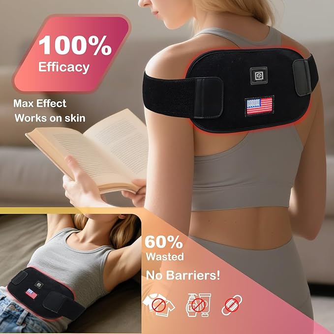 Red-Light-Therapy-for-Body,2025 Upgraded 4 Modes Near Infrared Light for Body Pain Relief,High-Efficiency Spherical Lamp Dual-Wave(660nm & 850nm) LEDs,Multi-Mode Customization (12" x 6")
