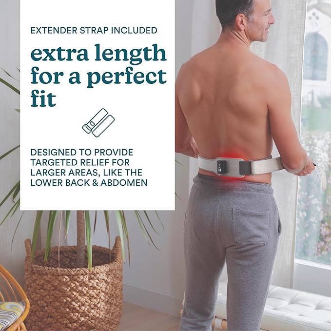 Homedics Wireless Infrared + Red Light Pain Therapy Wrap – Portable 850 nm Infrared & 660 nm Red Light LEDs, Adjustable Strap, Rechargeable Battery, Targeted Muscle & Joint Relief