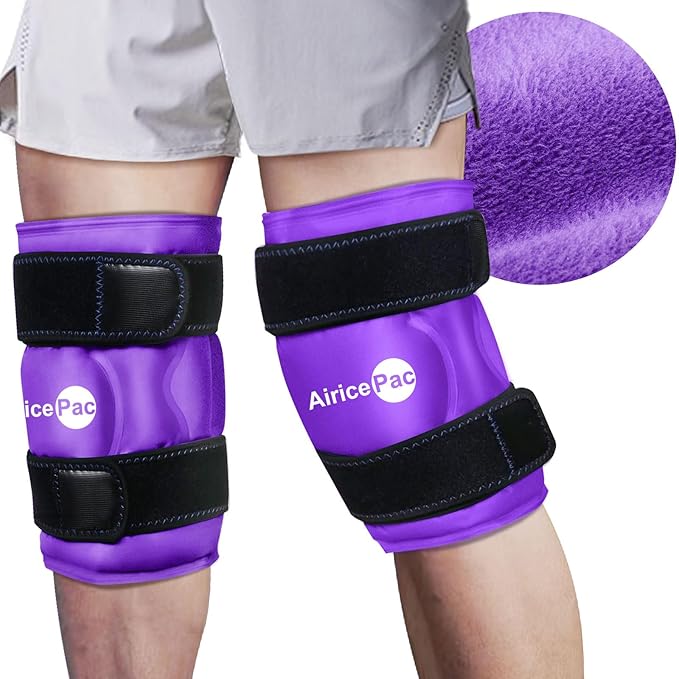 Ice Pack for Knee Pain Relief, Reusable Gel Ice Wrap for Injuries, Swelling, Knee Replacement Surgery, Cold Compress Therapy for Arthritis, Meniscus Tear and ACL, Purple