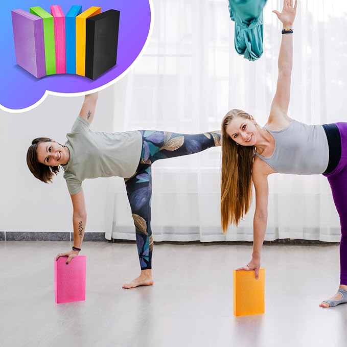 Hanaive Balance Pad Foam Pad Yoga Mat Trainer Non Slip Cushion Exercise Knee Mat for Fitness Stability Stretching, Pilates, Physical Therapy, Core Trainer, 11.81 x 7.87 x 1.97 Inch